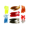 Soft Fishing Lure Set Lead Jig Head Hook Grub Worm Fishing Lures Sea Fishing Bait Tackle Set