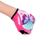 Women Sports Cycling Hiking Mountaineering Gloves Half Finger Shockproof Sports Bicycle Mittens 1 Pair Rose L