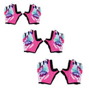 Women Sports Cycling Hiking Mountaineering Gloves Half Finger Shockproof Sports Bicycle Mittens 1 Pair Rose L