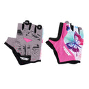 Women Sports Cycling Hiking Mountaineering Gloves Half Finger Shockproof Sports Bicycle Mittens 1 Pair Rose L