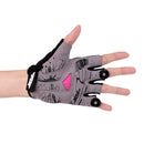 Women Sports Cycling Hiking Mountaineering Gloves Half Finger Shockproof Sports Bicycle Mittens 1 Pair Rose L