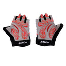 Men Women 1 Pair Sports Cycling Hiking Mountaineering Gloves Half Finger Shockproof Sports Bicycle Mittens M Red