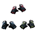 Men Women 1 Pair Sports Cycling Hiking Mountaineering Gloves Half Finger Shockproof Sports Bicycle Mittens M Red