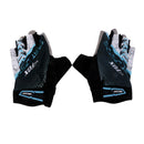 Women Sports Cycling Hiking Mountaineering Gloves Half Finger Shockproof Sports Bicycle Mittens 1 Pair Blue XL