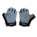 Women Sports Cycling Hiking Mountaineering Gloves Half Finger Shockproof Sports Bicycle Mittens 1 Pair Blue XL