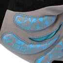 Women Sports Cycling Hiking Mountaineering Gloves Half Finger Shockproof Sports Bicycle Mittens 1 Pair Blue XL