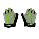 Women Sports Cycling Hiking Mountaineering Gloves Half Finger Shockproof Sports Bicycle Mittens 1 Pair Green XL