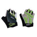 Women Sports Cycling Hiking Mountaineering Gloves Half Finger Shockproof Sports Bicycle Mittens 1 Pair Green XL