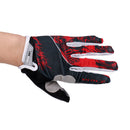 Elastic Wear-Resistant Sweat Wiping Full Finger Cycling Gloves Fitness Breathable Shockproof Mittens 1 Pair Red