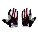 Elastic Wear-Resistant Sweat Wiping Full Finger Cycling Gloves Fitness Breathable Shockproof Mittens 1 Pair Red