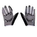 Elastic Wear-Resistant Sweat Wiping Full Finger Cycling Gloves Fitness Breathable Shockproof Mittens 1 Pair Red