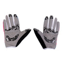 Anti-Slip Elastic Wear-Resistant Sweat Wiping Full Finger Cycling Gloves Fitness Breathable Shockproof Mittens 1 Pair Rose