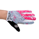 Anti-Slip Elastic Wear-Resistant Sweat Wiping Full Finger Cycling Gloves Fitness Breathable Shockproof Mittens 1 Pair Rose