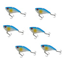 6Pcs Soft Baits VIB Vibration Casting Trolling Fishing Lure with VMC Hooks