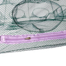 10 Sides 20 Holes Folded Fishing Net - Portable Folding Landing Net Fish Shrimp Cage Minnow Crayfish Crab Baits Cast Mesh Trap Fishing Tackle Tool