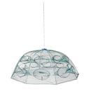 10 Sides 20 Holes Folded Fishing Net - Portable Folding Landing Net Fish Shrimp Cage Minnow Crayfish Crab Baits Cast Mesh Trap Fishing Tackle Tool