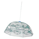 10 Sides 20 Holes Folded Fishing Net - Portable Folding Landing Net Fish Shrimp Cage Minnow Crayfish Crab Baits Cast Mesh Trap Fishing Tackle Tool