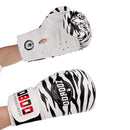 Adult PU Leather Boxing Gloves Punch Bag Tiger Design Cool Sparring Kickboxing Fighting MMA Mitts