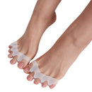 1 Pair Soft Elastic Toe Straighteners 5 Hole Silicone Gel Separators Bunion