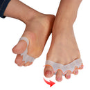 1 Pair Soft Elastic Toe Straighteners 5 Hole Silicone Gel Separators Bunion