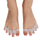 1 Pair Soft Elastic Toe Straighteners 5 Hole Silicone Gel Separators Bunion