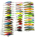 43pcs/Set 3D Eyes Artificial Baits Fish Fishing Lures 6 Models with VMC Hook
