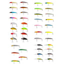 43pcs/Set 3D Eyes Artificial Baits Fish Fishing Lures 6 Models with VMC Hook