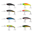 43pcs/Set 3D Eyes Artificial Baits Fish Fishing Lures 6 Models with VMC Hook
