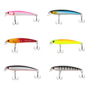 43pcs/Set 3D Eyes Artificial Baits Fish Fishing Lures 6 Models with VMC Hook