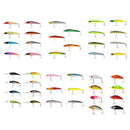 43pcs/Set 3D Eyes Artificial Baits Fish Fishing Lures 6 Models with VMC Hook