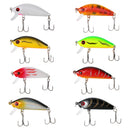 43pcs/Set 3D Eyes Artificial Baits Fish Fishing Lures 6 Models with VMC Hook