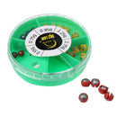 1 Box 5 Size Fishing Split Shot Rig Sinker Angling Lead Weight Dispenser Box