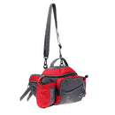 Multifunctional Adjustable Shoulder Straps Multi Pocket Fishing Tackle Bag for Fishing Gear Hunting Cycling Camping Bag Red