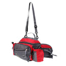 Multifunctional Adjustable Shoulder Straps Multi Pocket Fishing Tackle Bag for Fishing Gear Hunting Cycling Camping Bag Red