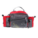 Multifunctional Adjustable Shoulder Straps Multi Pocket Fishing Tackle Bag for Fishing Gear Hunting Cycling Camping Bag Red