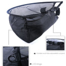 Nylon Fly Fishing Line Tray String Bag Nylon Mesh Stripping Basket Waist Net with Two Pockets Black