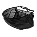 Nylon Fly Fishing Line Tray String Bag Nylon Mesh Stripping Basket Waist Net with Two Pockets Black