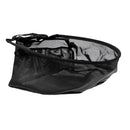 Nylon Fly Fishing Line Tray String Bag Nylon Mesh Stripping Basket Waist Net with Two Pockets Black