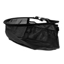 Nylon Fly Fishing Line Tray String Bag Nylon Mesh Stripping Basket Waist Net with Two Pockets Black