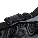 Nylon Fly Fishing Line Tray String Bag Nylon Mesh Stripping Basket Waist Net with Two Pockets Black