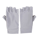 1 Pair Men Women Sun Gloves Half Finger Fly Fishing Gloves Anti-UV Sun Protection Mitts 50+ UPF