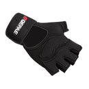 Mens Sportswear Half Finger Sport Fitness Gloves Power Training Weight Lifting Cycling Wristwrap Non-Slip Gloves Pair Black M