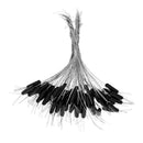50pcs Double Hooks Contactor Device Fishing Line Space Bifurcation Eight Type Space Bean Line Swivel Tying Tool Black