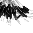50pcs Double Hooks Contactor Device Fishing Line Space Bifurcation Eight Type Space Bean Line Swivel Tying Tool Black