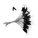 50pcs Double Hooks Contactor Device Fishing Line Space Bifurcation Eight Type Space Bean Line Swivel Tying Tool Black