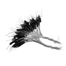 50pcs Double Hooks Contactor Device Fishing Line Space Bifurcation Eight Type Space Bean Line Swivel Tying Tool Black