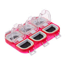 Magnetic Plastic Fish Hook Box Fishing Tackle Organizer Swivels Lures Holder 6 Compartments