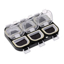 Magnetic Plastic Fish Hook Box Fishing Tackle Organizer Swivels Lures Holder 6 Compartments