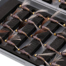 40Pcs Dry Flies Bass Salmon Trouts Flies with Waterproof Fly Box for Freshwater Saltwater Fishing