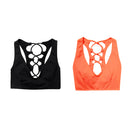 Womens Girls Sports Athletic Gym Yoga Sports Exercise Wear Stretch Vest Back Sports Strappy Design Bra Black XL